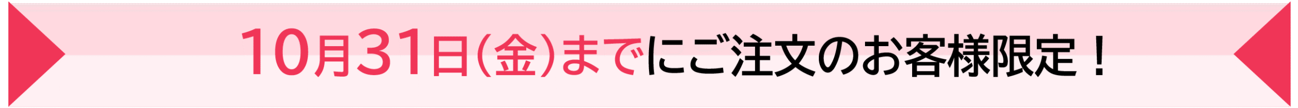 9月30日(月)までにご注文のお客様限定!
